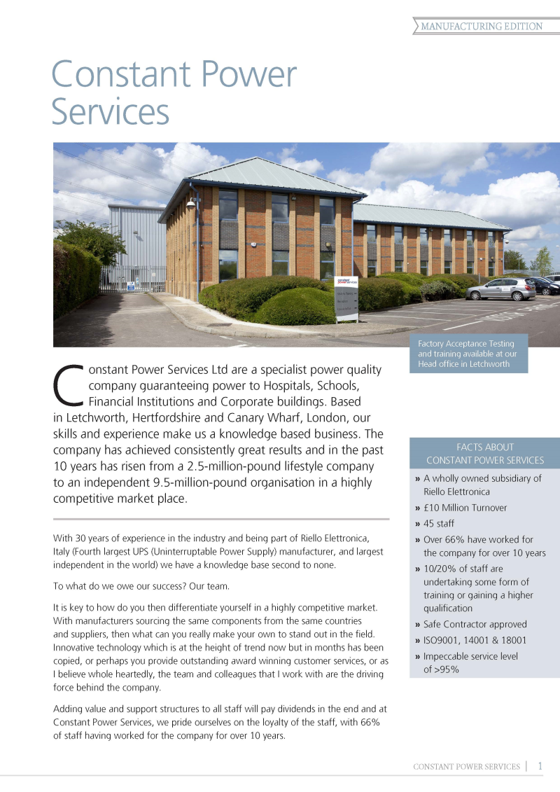 constant power services parliamentary review page 1