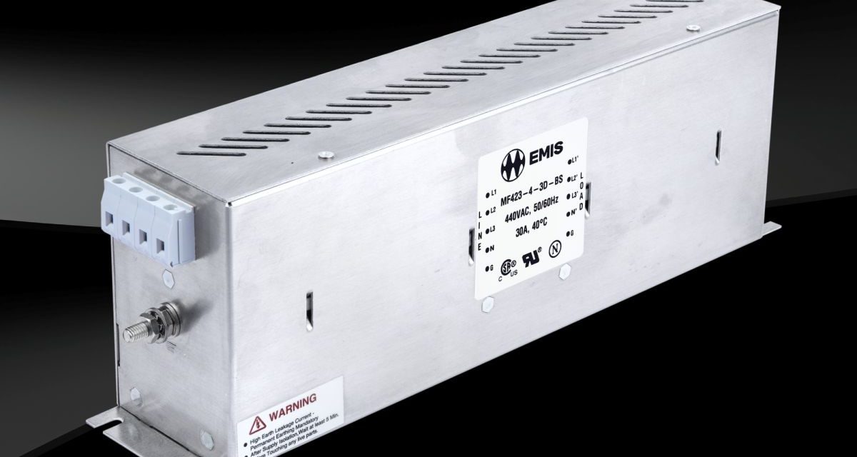 Three Phase EMC filters from EMIS designed for motor and power drive systems