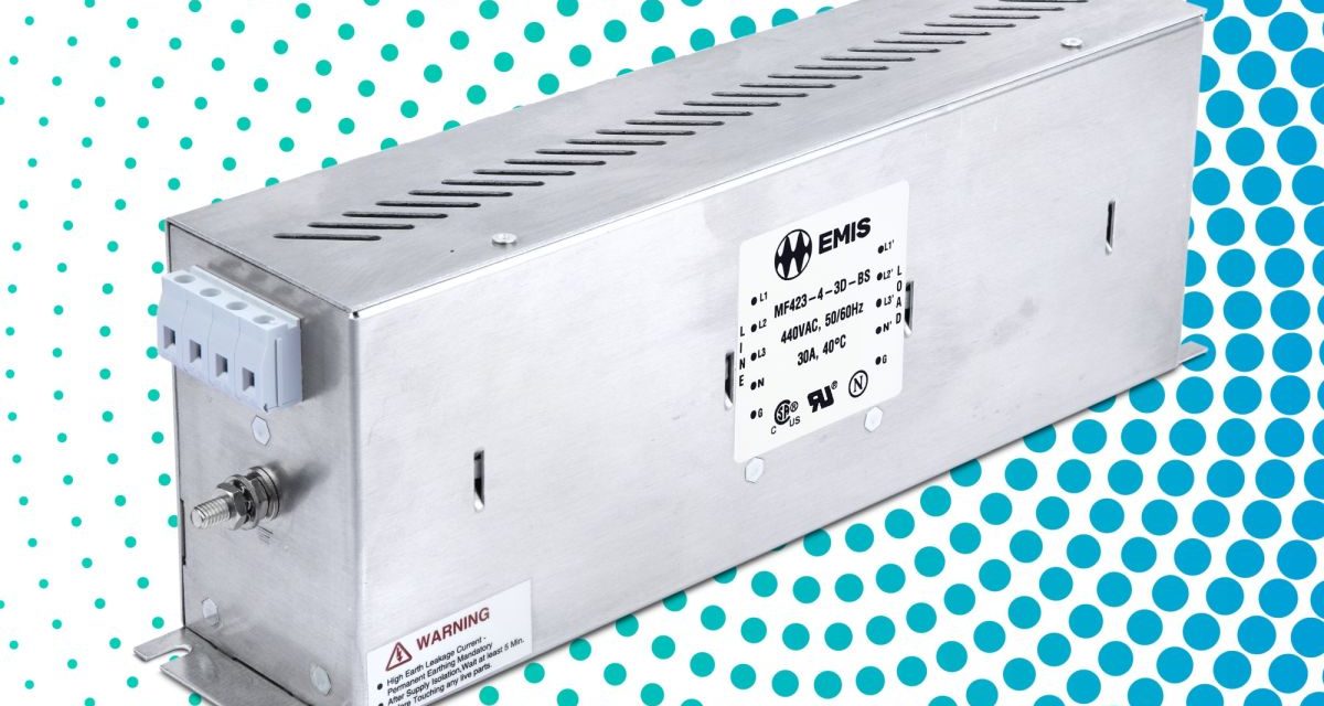 Compact Bookshelf Design Three Phase EMC Filter from EMIS Offers High Performance