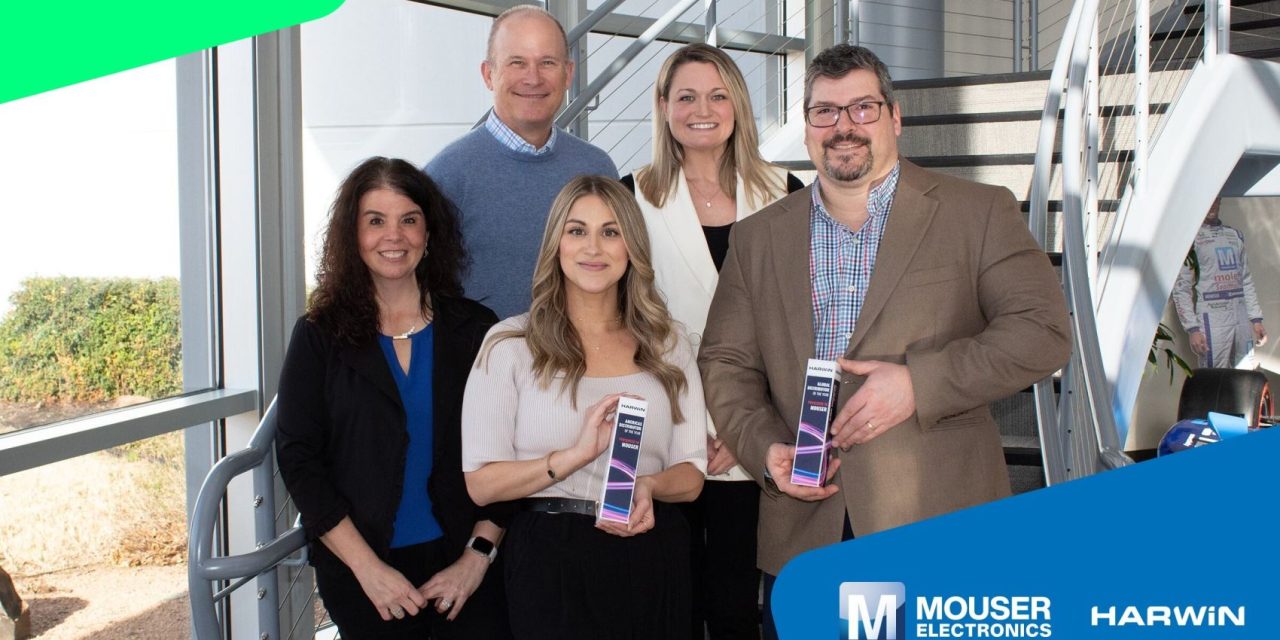 Mouser was honoured with 2024 Global and Americas distributor of the year awards from Harwin