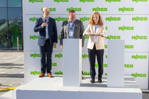 Darren Hodson Sven Hohorst Karoline Yu launch the new WAGO HQ