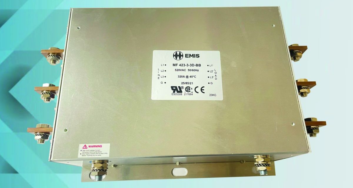 High Current Three Phase EMC Filter for PV and Motor Drive systems from EMIS