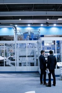 Textile web machine logos removed