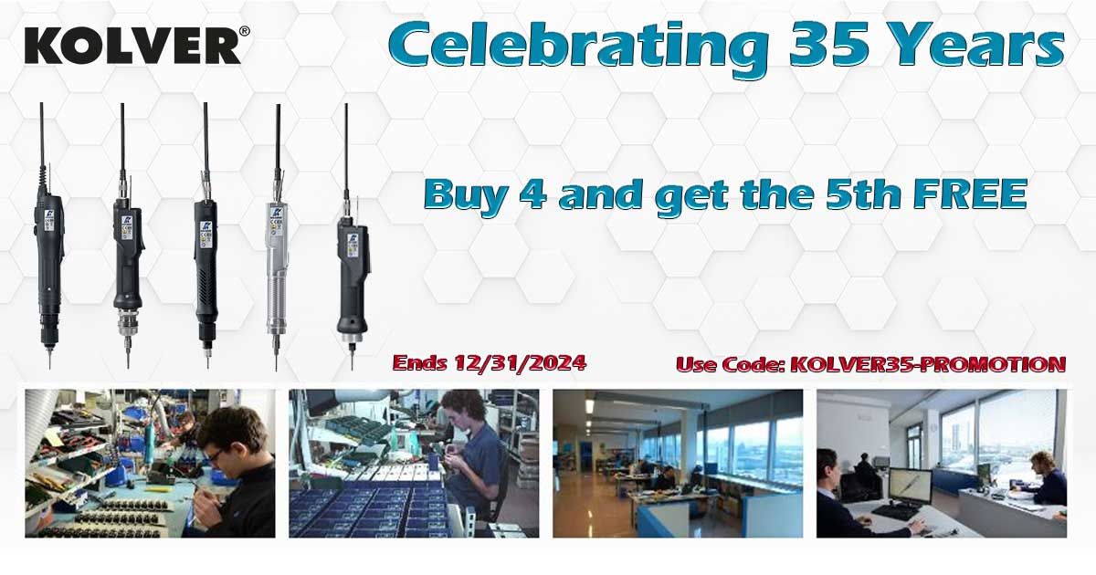 Q Source Announces Kolver’s 35th Anniversary Promotion: Buy 4 Drivers, Get the 5th Free