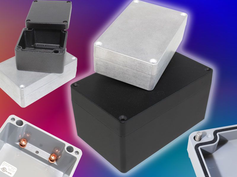 Hammond’s UL Listed, rugged IP68 sealed 1590Z die-cast enclosures