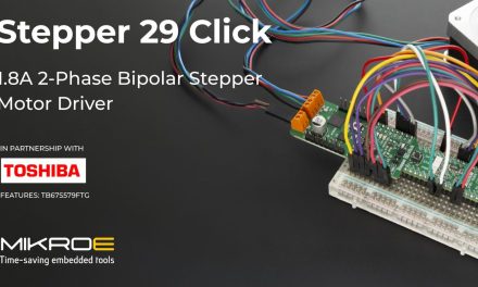 Stepper 29 Click designed for bipolar stepper motor control with configurable advanced microstepping