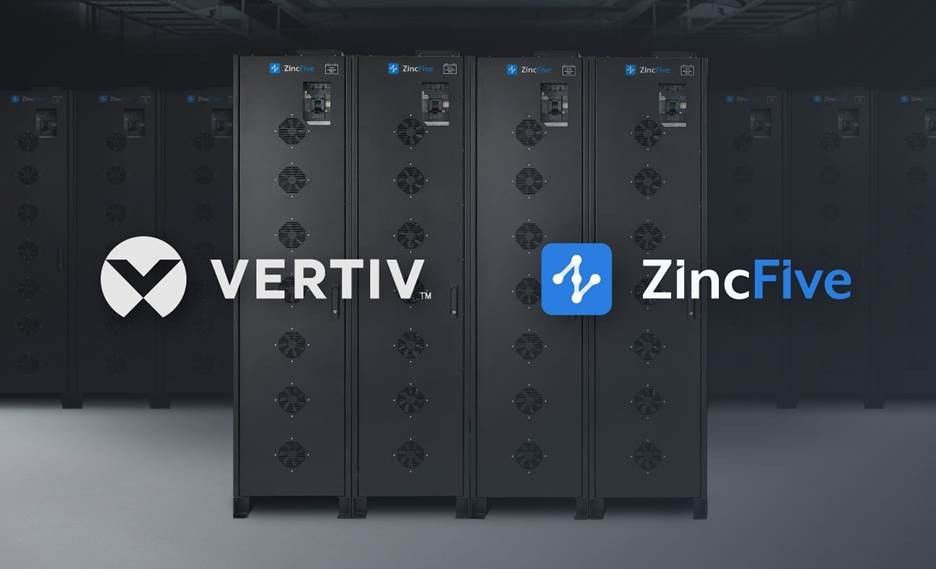Vertiv and ZincFive Collaborate to Deliver Safe and Reliable Nickel-Zinc Battery Energy Storage for Data Centre UPS in North America and EMEA