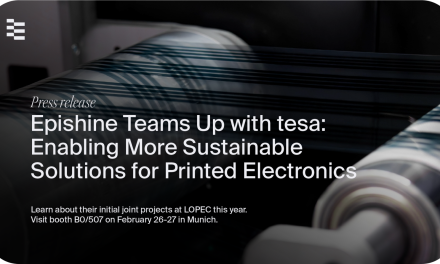 Epishine Teams Up with tesa: Enabling More Sustainable Solutions for Printed Electronics
